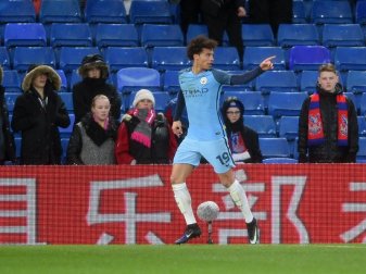 ManCitys Leroy Sané (l) traf gegen Crystal Palace zum zwischenzeitlichen 2:0. Foto: Daniel Hambury ManCitys Leroy Sané (l) traf gegen Crystal Palace zum zwischenzeitlichen 2:0. Foto: Daniel Hambury
