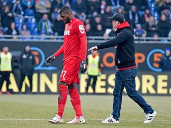 Anthony Modeste wird vorgeworfen den Darmstädter Sulu absichtlich geschlagen zu haben. Foto: Thorsten Wagner Anthony Modeste wird vorgeworfen den Darmstädter Sulu absichtlich geschlagen zu haben. Foto: Thorsten Wagner