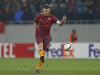 Francesco Totti schoss für Rom den Siegtreffer in der Nachspielzeit. Foto: Robert Ghement Francesco Totti schoss für Rom den Siegtreffer in der Nachspielzeit. Foto: Robert Ghement