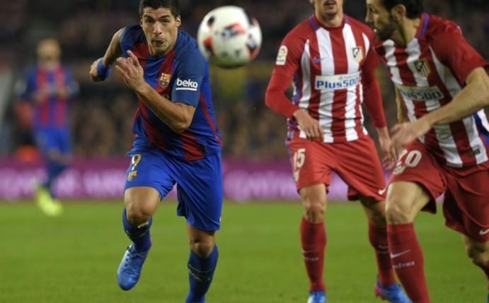 Suarez (l.) schoss Barcelona im Camp Nou in Führung