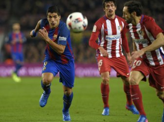 Suarez (l.) schoss Barcelona im Camp Nou in Führung Suarez (l.) schoss Barcelona im Camp Nou in Führung