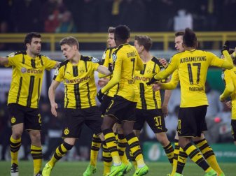 Borussia Dortmund ist nach einem Elfmeterkrimi ins Pokal-Viertelfinale eingezogen. Foto: Bernd Thissen Borussia Dortmund ist nach einem Elfmeterkrimi ins Pokal-Viertelfinale eingezogen. Foto: Bernd Thissen