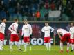 Die Leipziger Spieler waren nach dem 0:3 gegen den HSV ordentlich bedient. Foto: Jan Woitas