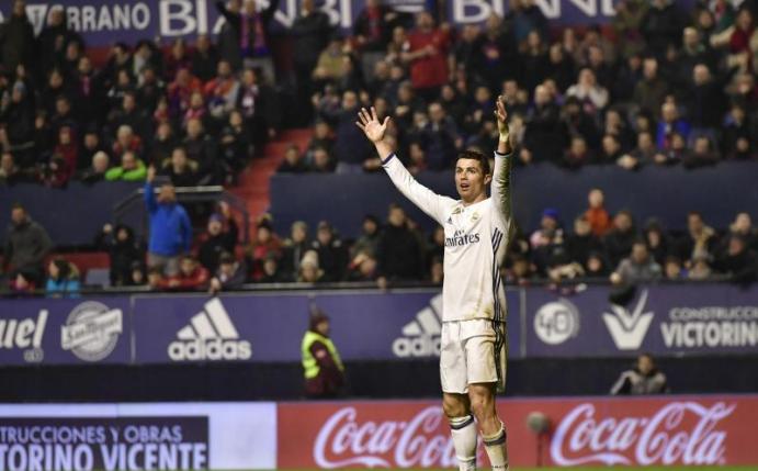 Real Madrids Superstar Cristiano Ronaldo in Jubelpose. Foto: Alvaro Barrientos