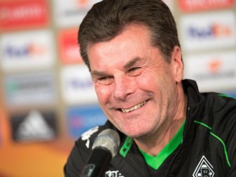 Borussia Mönchengladbachs Trainer Dieter Hecking rechnet gegen Florenz mit einem «hochinteressanten Spiel.» Foto: Marius Becker Borussia Mönchengladbachs Trainer Dieter Hecking rechnet gegen Florenz mit einem «hochinteressanten Spiel.» Foto: Marius Becker