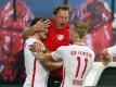 Für Hasenhüttl (m.) ist Werner (r.) momentan der Beste