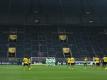 Die Südtribüne im Dortmunder Stadion blieb gegen Wolfsburg leer. Foto: Ina Fassbender