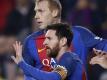 Lionel Messi (vorne) war wieder der Matchwinner für den FC Barcelona. Foto: Manu Fernandez