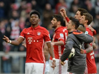 Die Bayern-Profis feierten das Schützenfest gegen den HSV. Foto: Andreas Gebert Die Bayern-Profis feierten das Schützenfest gegen den HSV. Foto: Andreas Gebert