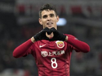 Der Brasilianer Oscar spielt in China für Shanghai SIPG. Foto: Chinatopix