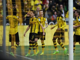 Aubameyang (l.) erzielte zwei Treffer Aubameyang (l.) erzielte zwei Treffer