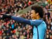 Leroy Sané jubelt über seinen Treffer gegen Sunderland. Foto: Owen Humphreys