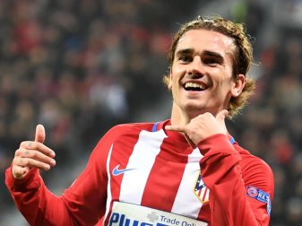 Antoine Griezmann traf zweimal für Atlético Madrid. Foto: Marius Becker Antoine Griezmann traf zweimal für Atlético Madrid. Foto: Marius Becker