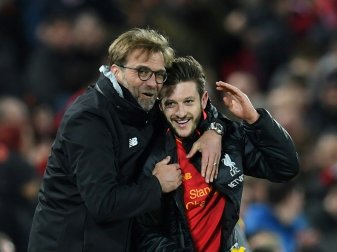 Klopp und Lallana konnte sich über drei Punkte freuen Klopp und Lallana konnte sich über drei Punkte freuen