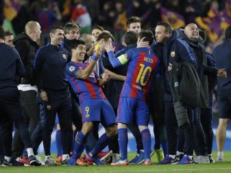 Die Presse kommentierte das 6:1 des FC Barcelona gegen Paris Saint-Germain mit Superlativen. Foto: Emilio Morenatti Die Presse kommentierte das 6:1 des FC Barcelona gegen Paris Saint-Germain mit Superlativen. Foto: Emilio Morenatti