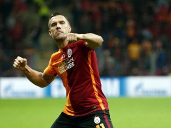 Lukas Podolski traf beim Sieg von Galatasaray Istanbul. Foto: Sedat Suna