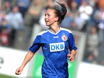 Potsdams Lia Wälti erzielte im Spiel gegen Hoffenheim das Tor des Tages. Foto: Oliver Mehlis Potsdams Lia Wälti erzielte im Spiel gegen Hoffenheim das Tor des Tages. Foto: Oliver Mehlis