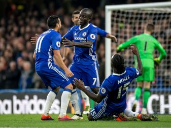 N'golo Kanté (M.) erzielte das goldene Tor N'golo Kanté (M.) erzielte das goldene Tor