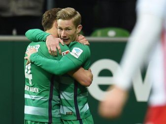 3. Tor durch 3. Österreicher: Florian Kainz setzte den Schlusspunkt der Bremer gegen Leipzig. Foto: Carmen Jaspersen