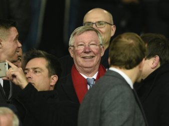 Ferguson beim Abschiedsspiel von Carrick an der Seite