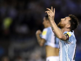 Lionel Messi feiert seinen Treffer. Foto: Gustavo Garello