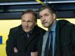 Für Dortmunds Geschäftsführer Hans-Joachim Watzke (l) und Sportdirektor Michael Zorc ist das Derby etwas Besonderes. Foto: Guido Kirchner