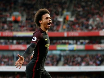 Leroy Sané bejubelt seinen Führungstreffer