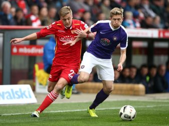 Szene aus Berlin: Aue schlägt überraschend Union Berlin Szene aus Berlin: Aue schlägt überraschend Union Berlin