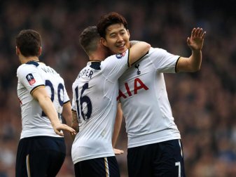Heung-Min Son erzielte zwei Treffer für Tottenham. Foto: John Walton Heung-Min Son erzielte zwei Treffer für Tottenham. Foto: John Walton