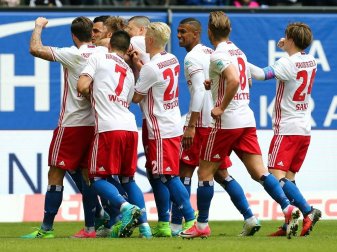 HSV-Jubeltraube beim 2:1-Heimsieg gegen Hoffenheim HSV-Jubeltraube beim 2:1-Heimsieg gegen Hoffenheim