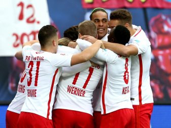 Mittendrin der Torschütze: RB-Angreifer Yussuf Poulsen Mittendrin der Torschütze: RB-Angreifer Yussuf Poulsen
