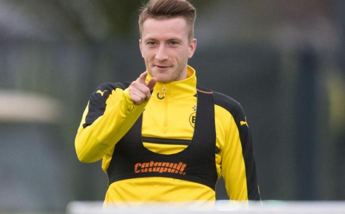 Borussia Dortmunds Marco Reus gibt sich optimistisch. Trainer Tuchel setzt auf seine Rückkehr gegen Monaco. Foto: Bernd Thissen
