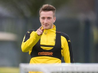 Borussia Dortmunds Marco Reus gibt sich optimistisch. Trainer Tuchel setzt auf seine Rückkehr gegen Monaco. Foto: Bernd Thissen Borussia Dortmunds Marco Reus gibt sich optimistisch. Trainer Tuchel setzt auf seine Rückkehr gegen Monaco. Foto: Bernd Thissen