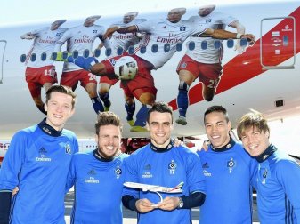 Der HSV freut sich über den neuen Emirates-Jet Der HSV freut sich über den neuen Emirates-Jet