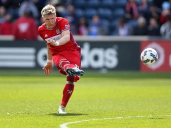 Bastian Schweinsteiger erzielte das 1:0 für Chicago Fire. Foto: Chris Sweda