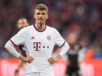 Thomas Müller kritisiert die mangelnde Chancenverwertung im Spiel gegen Leverkusen. Foto: Marius Becker Thomas Müller kritisiert die mangelnde Chancenverwertung im Spiel gegen Leverkusen. Foto: Marius Becker