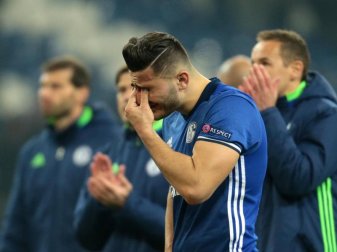 Schalkes Sead Kolasinac war nach dem Aus in der Europa League sehr enttäuscht. Foto: Ina Fassbender Schalkes Sead Kolasinac war nach dem Aus in der Europa League sehr enttäuscht. Foto: Ina Fassbender
