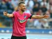 Herthas Stürmer Vedad Ibisevic will auch gegen den VfL Wolfsburg treffen. Foto: Uwe Anspach