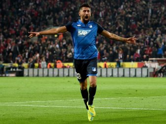 Hoffenheims Kerem Demirbay jubelt über seinen Treffer zum 1:1-Ausgleich. Foto: Jonas Güttler