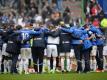 «Bis zum Schluss alles geben»: Die Darmstädter bilden nach dem Sieg gegen den HSV einen Kreis. Foto: Daniel Reinhardt