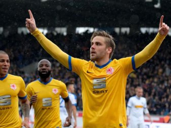 Braunschweigs Christoffer Nyman schoss beide Tore gegen den VfL Bochum. Foto: Peter Steffen Braunschweigs Christoffer Nyman schoss beide Tore gegen den VfL Bochum. Foto: Peter Steffen