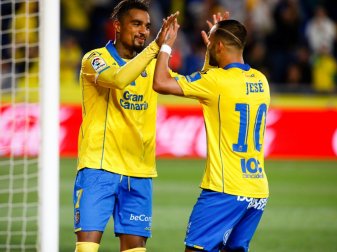 Kevin-Prince Boateng trifft für Las Palmas gegen Alavés.