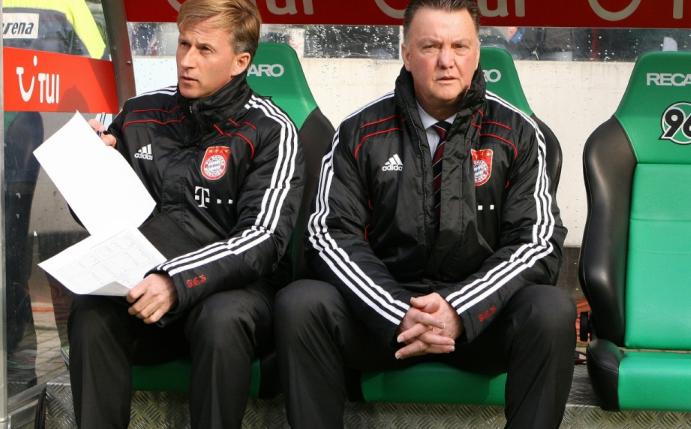 Jonker und van Gaal (v.l.) teilten sich FCB-Trainerbank