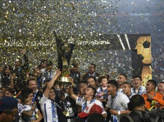CF Pachuca feiert den CONCACAF-Champions-League-Titel CF Pachuca feiert den CONCACAF-Champions-League-Titel