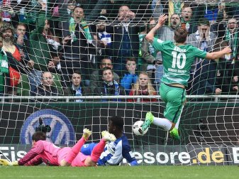 Werder-Stürmer Max Kruse traf auch gegen Hertha BSC. Foto: Carmen Jaspersen Werder-Stürmer Max Kruse traf auch gegen Hertha BSC. Foto: Carmen Jaspersen