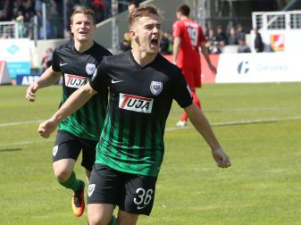 Martin Kobylanski jubelt nach seinem Treffer zum 1:0 Martin Kobylanski jubelt nach seinem Treffer zum 1:0
