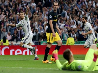 Cristiano Ronaldo erzielt drei Treffer gegen Atletico Cristiano Ronaldo erzielt drei Treffer gegen Atletico