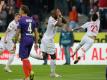 Zoller, Modeste und Bittencourt (v.l.) treffen für Köln