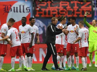RB Leipzig könnte seine sensationelle erste Bundesliga-Saison mit dem direkten Einzug in die Champions League krönen. Foto: Hendrik Schmidt RB Leipzig könnte seine sensationelle erste Bundesliga-Saison mit dem direkten Einzug in die Champions League krönen. Foto: Hendrik Schmidt