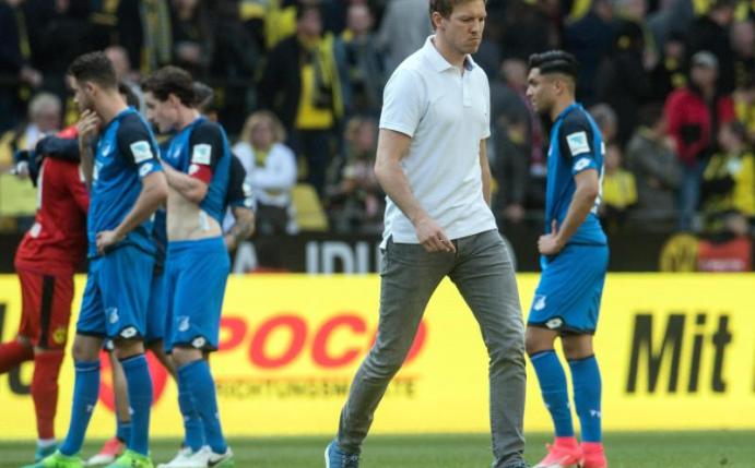 Der Stachel der Niederlage saß bei Trainer Julian Nagelsmann und den Hoffenheimern tief. Foto: Bernd Thissen